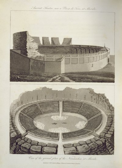 Antik Tiyatro, şimdi bir Plaza de Toros ve Merida, pub